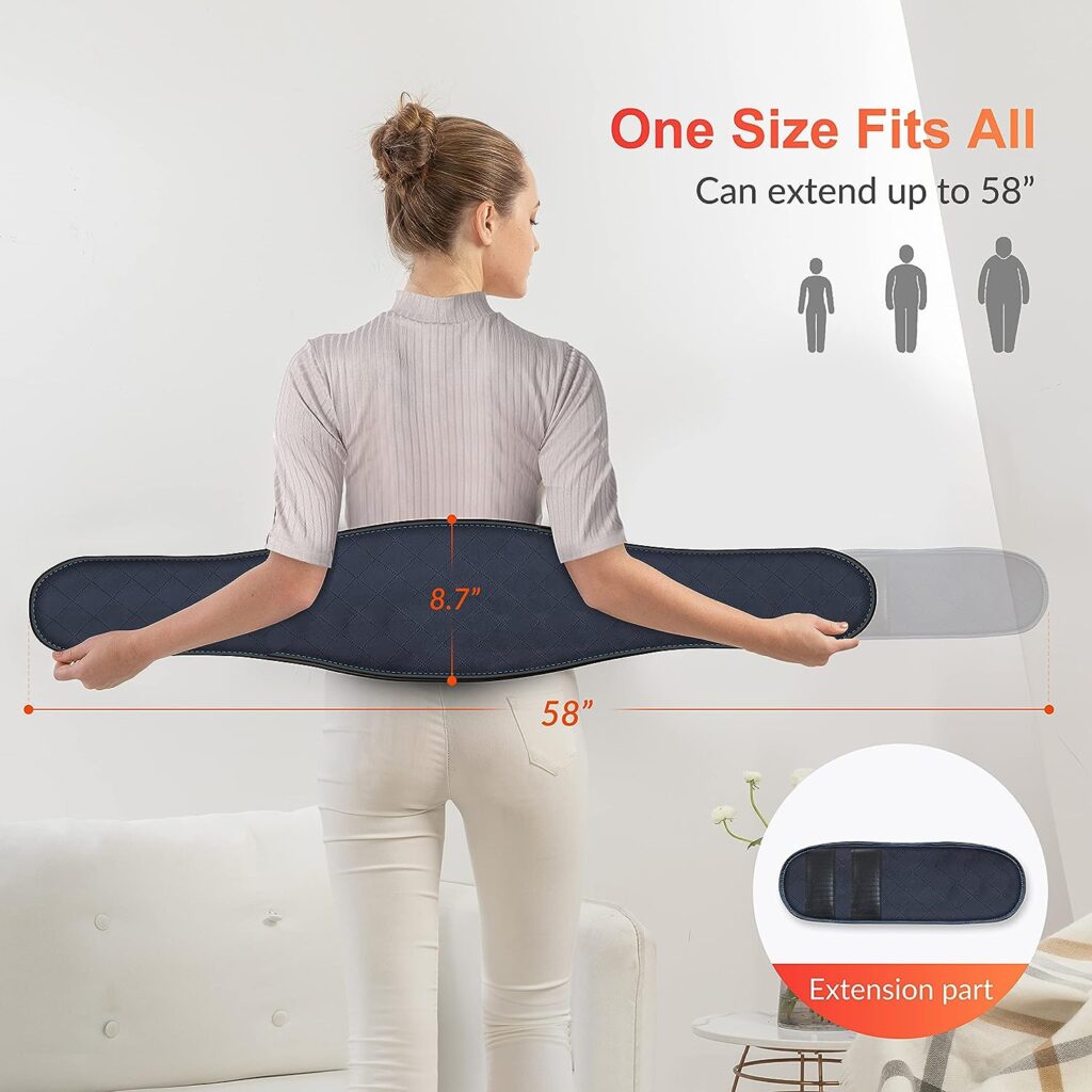 COMFIER Heating Pad for Back Pain Relief, Lower Back Massager with Heat, Heating Pads with Massager, Heat Pads for Lumbar,Abdominal,Leg,Cramps Arthritic Pain,Gifts for Her,Him