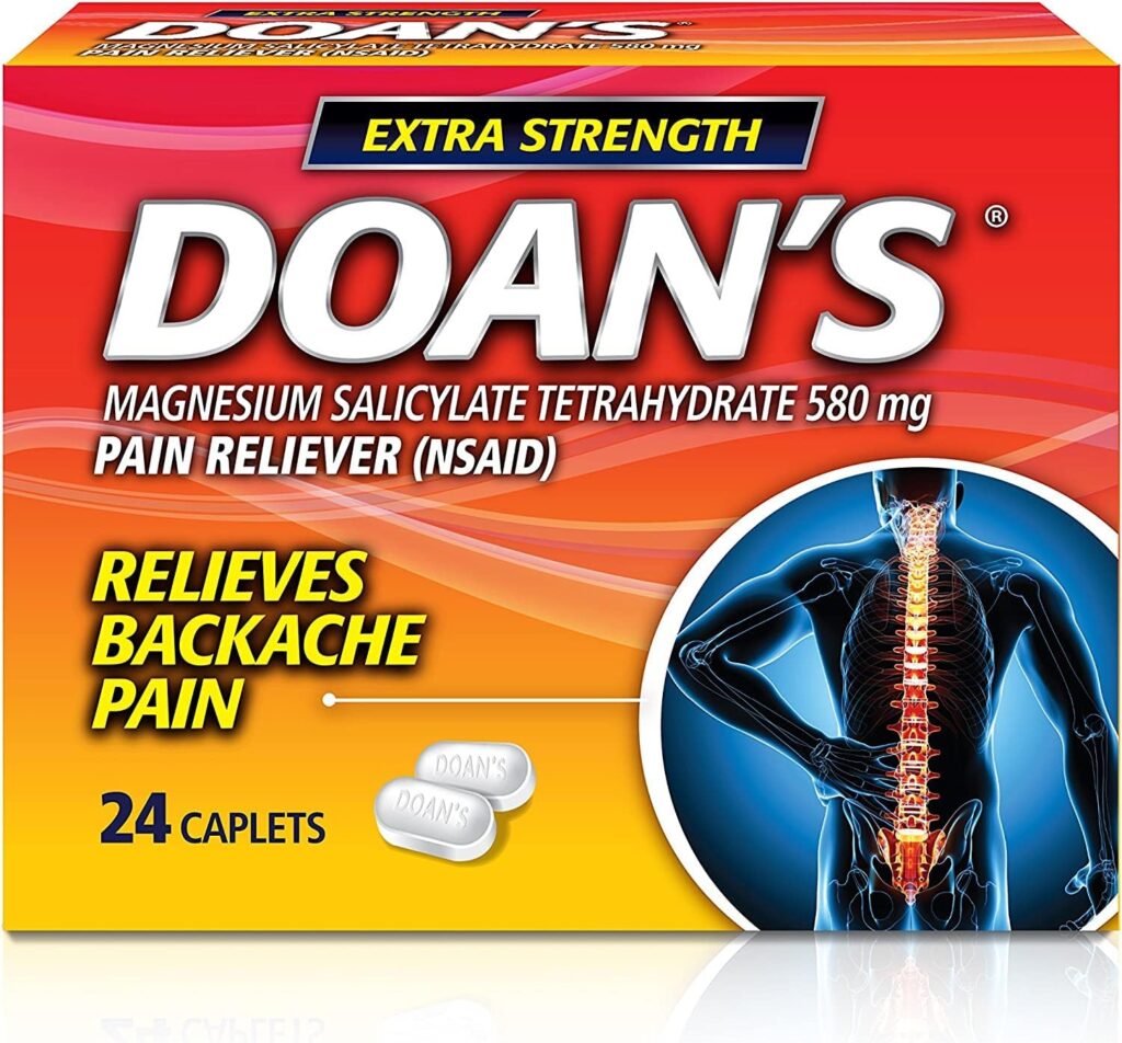 Doans Backache Pain Reliever - Extra Strength - 24 Count Caplets Per Box - Pack of 2