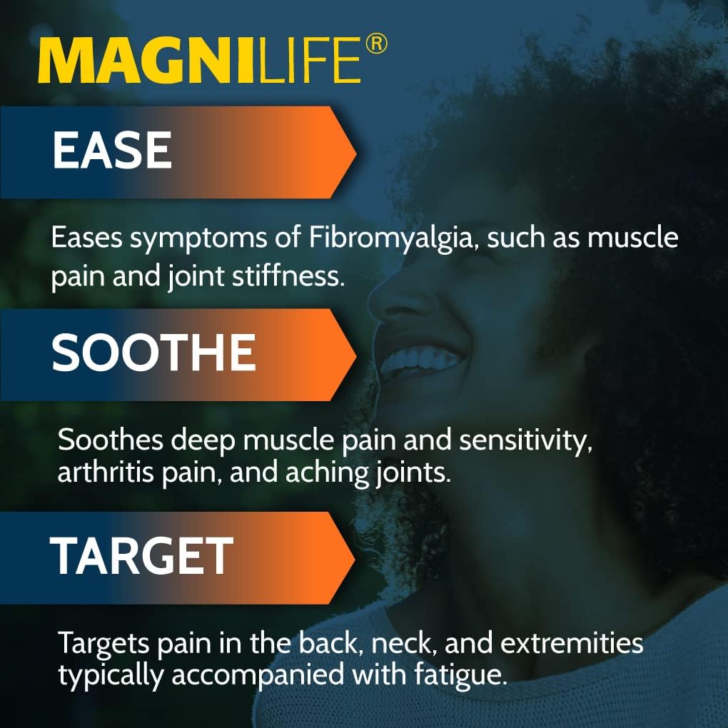 MagniLife Fibromyalgia Support, Fast-Acting Relief for Arthritis, Muscle Aches, Pain and Fatigue, 125 Quick Dissolve Tablets (Packaging May Vary)