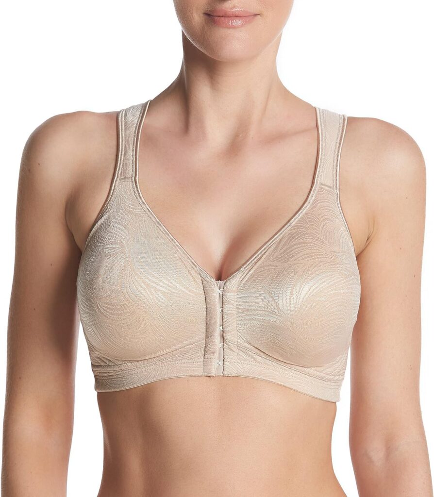 Womens 18 Hour Front Close Wirefree Back Support Posture Full Coverage Bra USE525